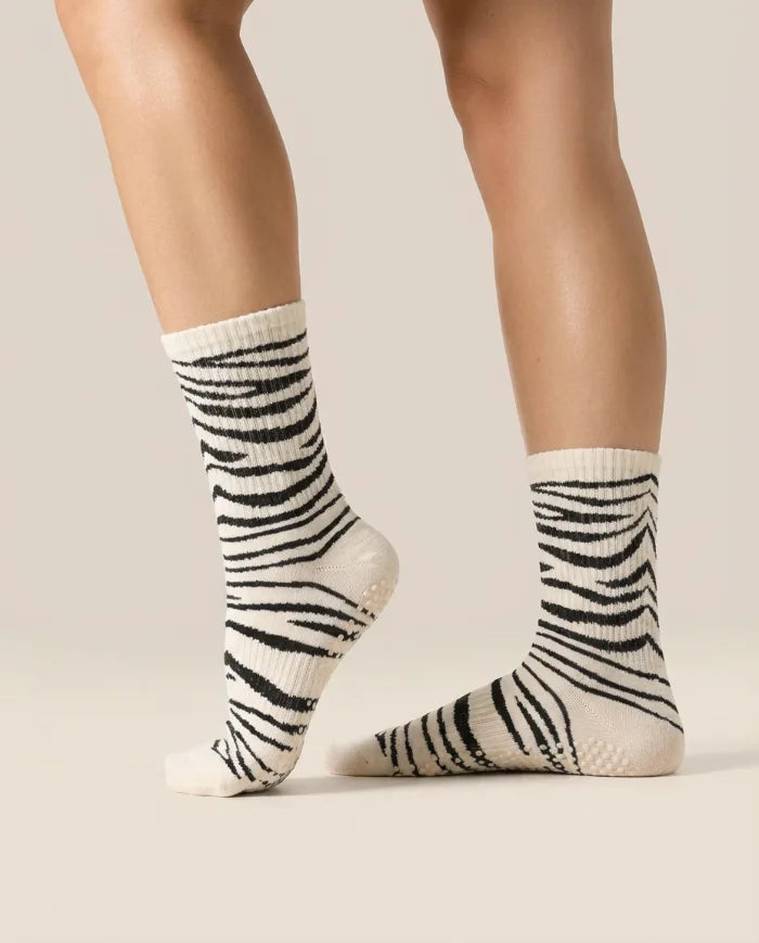 Grip Socks – Zebra Flow