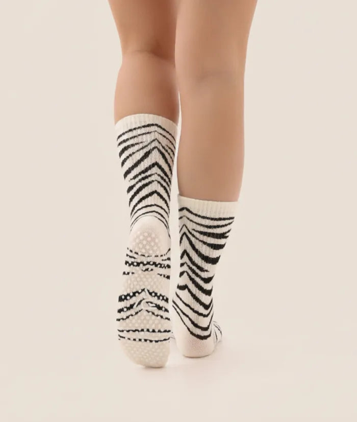 Grip Socks – Zebra Flow